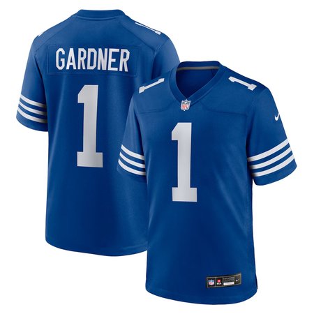 Men's Indianapolis Colts #1 Ahmad Sauce Gardner Royal Team Game Jersey