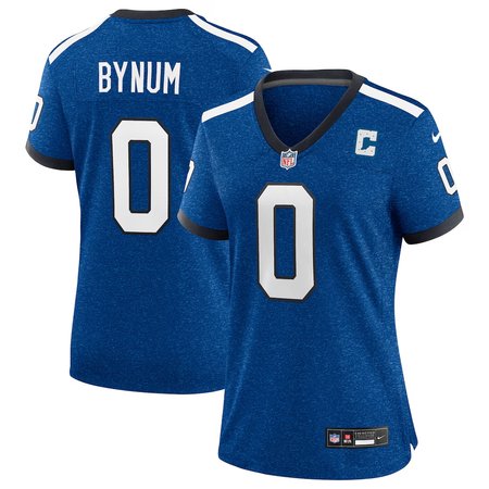 Women's Indianapolis Colts #0 Camryn Bynum Heather Royal Alternate 2 Indiana Nights Game Jersey