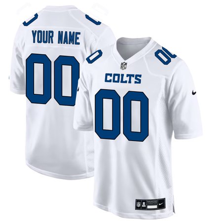 Youth Indianapolis Colts Custom Tundra White Fashion Game Jersey