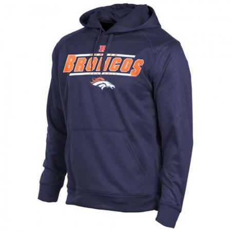Denver Broncos Synthetic Hoodie Sweatshirt Navy Blue