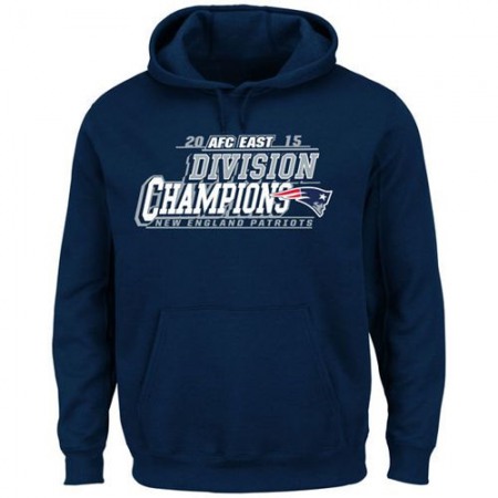 Men's New England Patriots Navy 2015 AFC East Division Champions Pullover Hoodie