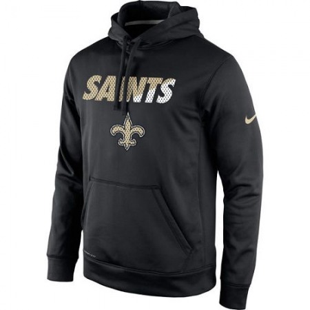Men's New Orleans Saints Black Kick Off Staff Performance Pullover Hoodie