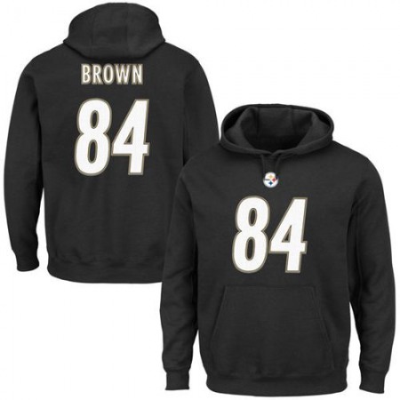 Nike Steelers #84 Antonio Brown Black Eligible Receiver II Name & Number NFL Hoodie