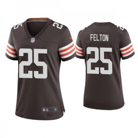Women's Cleveland Browns #25 Demetric Felton 2020 New Brown Stitched Jersey(Run Small)