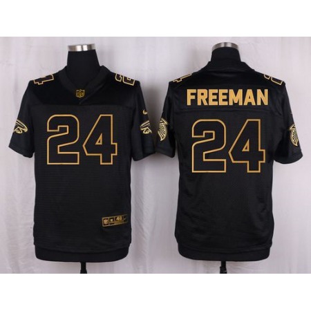 Falcons #24 Devonta Freeman Black Men's Stitched NFL Elite Pro Line Gold Collection Jersey