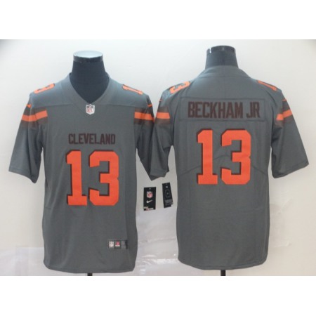Men's Cleveland Browns #13 Odell Beckham Jr. Gray Inverted Legend Stitched NFL Jersey