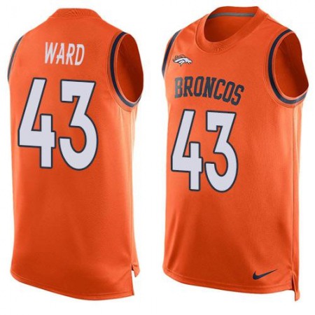Nike Broncos #43 T.J. Ward Orange Team Color Men's Stitched NFL Limited Tank Top Jersey