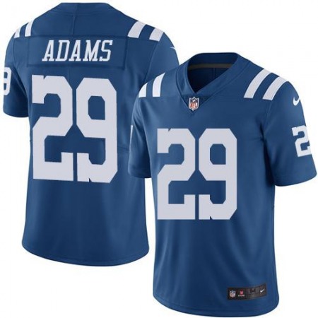 Colts #29 Mike Adams Royal Blue Men's Stitched NFL Limited Rush Jersey