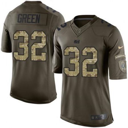 Colts #32 T.J. Green Green Men's Stitched NFL Limited Salute to Service Jersey