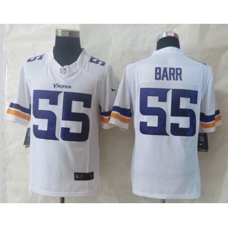 Vikings #55 Anthony Barr White Men's Stitched NFL Limited Jersey