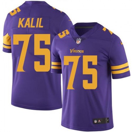 Vikings #75 Matt Kalil Purple Youth Stitched NFL Limited Rush Jersey