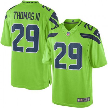 Seahawks #29 Earl Thomas III Green Youth Stitched NFL Limited Rush Jersey