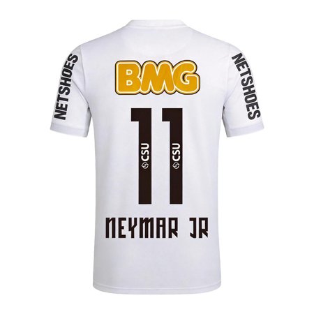 Men's NEYMAR JR #11 Santos FC Home Retro Soccer Jersey 2012