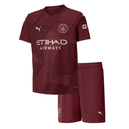 Kid's Manchester City Third Away Soccer Jersey Kit 2024/25