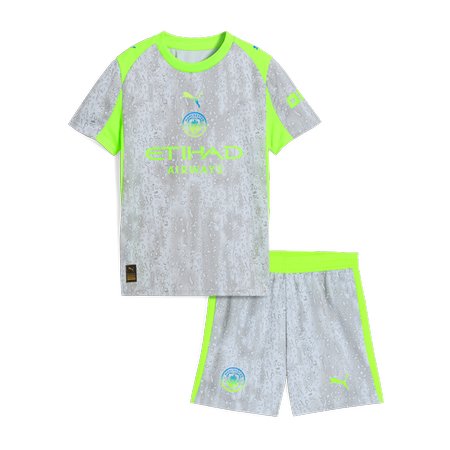 Kid's Manchester City Third Away Soccer Jersey Kit 2025/26