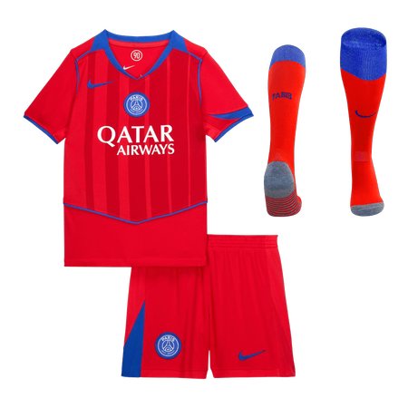 Kid's PSG Third Away Soccer Jersey Full Kit 2025/26