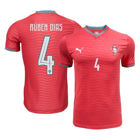 Men's RÚBEN DIAS #4 Portugal Home Authentic Jersey World Cup 2026