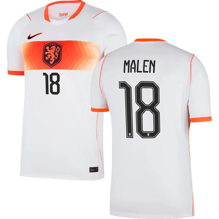 Kid's MALEN #18 Netherlands Away Replica Jersey World Cup 2026