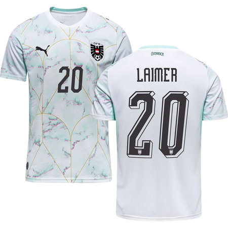 Kid's LAIMER #20 Austria Away Replica Jersey World Cup 2026