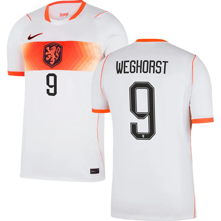 Kid's WEGHORST #9 Netherlands Away Replica Jersey World Cup 2026